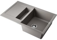 Кухонная мойка OMOIKIRI Sakaime 78-2-GR 4993559 78x50 из искусственного гранита, leningrad grey