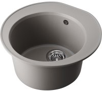 Кухонная мойка OMOIKIRI Miya 50R GR 4993582 50.5x49 из искусственного гранита, leningrad grey