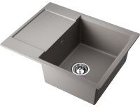 Кухонная мойка OMOIKIRI Daisen 65T-GR 4993583 65x51 из искусственного гранита, leningrad grey
