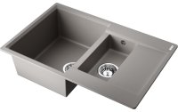 Кухонная мойка OMOIKIRI Daisen 78-2T-GR 4993585 78x51 из искусственного гранита, leningrad grey