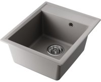 Кухонная мойка OMOIKIRI Daisen 42-GR 4993604 42x51 из искусственного гранита, leningrad grey