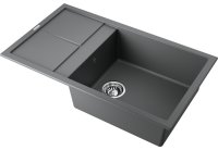 Кухонная мойка OMOIKIRI Sumi 86-PL 4993651 86x50 из искусственного гранита, платина