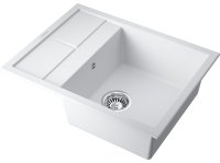 Кухонная мойка OMOIKIRI Sumi 65-WH 4993673 65x50 из искусственного гранита, белый
