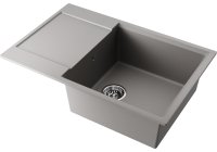 Кухонная мойка OMOIKIRI Daisen 78-LB-GR 4993690 78x51 из искусственного гранита, leningrad grey