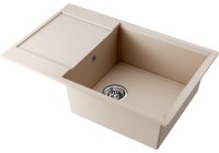 Кухонная мойка OMOIKIRI Daisen 78-LB-SA 4993693 78x51 из искусственного гранита, бежевый
