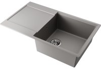 Кухонная мойка OMOIKIRI Daisen 86-GR 4993698 86x50 из искусственного гранита, leningrad grey