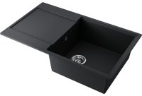 Кухонная мойка OMOIKIRI Daisen 86-BL 4993700 86x50 из искусственного гранита, черный