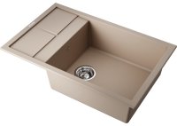 Кухонная мойка OMOIKIRI Sumi 78-LB-SA 4993721 78x50 из искусственного гранита, бежевый