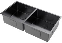 Кухонная мойка OMOIKIRI Taki 86-2-U/IF-GM 4993793 86.5x44 стальная, вороненая сталь