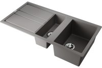 Кухонная мойка OMOIKIRI Kitagawa 100-2-GR 4993804 100x51 из искусственного камня, leningrad grey