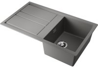 Кухонная мойка OMOIKIRI Kitagawa 86-GR 4993807 86x51 из искусственного камня, leningrad grey