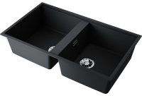 Кухонная мойка OMOIKIRI Kitagawa 83-2-U-GB 4993811 83.6x48.8 из искусственного камня, графит