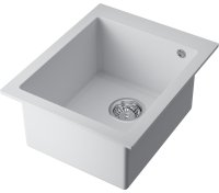 Кухонная мойка OMOIKIRI Bosen 41A-WH 4993814 41x50 из искусственного камня, белый