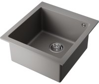 Кухонная мойка OMOIKIRI Bosen 47A-GR 4993816 47x50 из искусственного камня, leningrad grey