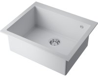 Кухонная мойка OMOIKIRI Bosen 61A-WH 4993826 61x50 из искусственного камня, белый