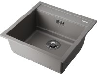 Кухонная мойка OMOIKIRI Kitagawa 51-GR 4993830 51x51 из искусственного камня, leningrad grey
