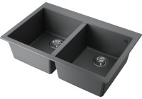 Кухонная мойка OMOIKIRI Bosen 80-2-PL 4993843 80x53 из искусственного гранита, платина