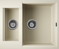Кухонная мойка OMOIKIRI Sakaime 60-2-BE 4993909 60x50 из искусственного гранита, ваниль