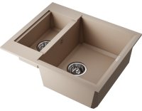 Кухонная мойка OMOIKIRI Sakaime 60-2-SA 4993910 60x50 из искусственного гранита, бежевый