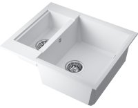 Кухонная мойка OMOIKIRI Sakaime 60-2-WH 4993911 60x50 из искусственного гранита, белый