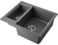 Кухонная мойка OMOIKIRI Sakaime 60-2-PL 4993915 60x50 из искусственного гранита, платина