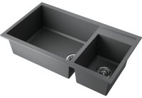 Кухонная мойка OMOIKIRI Tedori 86-2-LB-PL 4993939 86x50 из искусственного гранита, платина