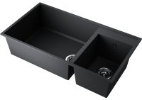 Кухонная мойка OMOIKIRI Tedori 85-2-U-BL 4993940 85x46.5 из искусственного гранита, черный