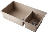 Кухонная мойка OMOIKIRI Tedori 85-2-U-SA 4993942 85x46.5 из искусственного гранита, бежевый
