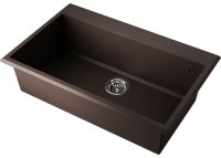 Кухонная мойка OMOIKIRI Tedori 79-DC 4993952 79x51 из искусственного гранита, темный шоколад