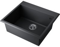 Кухонная мойка OMOIKIRI Tedori 57-BL 4993980 57x51 из искусственного гранита, черный