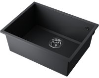 Кухонная мойка OMOIKIRI Tedori 54-U-BL 4993988 55x42 из искусственного гранита, черный