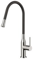 Смеситель для кухни OMOIKIRI Yatomi BN-BL 4994247 с гибким изливом, нержавеющая сталь/черный