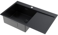 Кухонная мойка OMOIKIRI Akisame 86-GB-R Side 4997043 86x51 стальная, графит