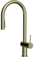Смеситель для кухни OMOIKIRI Tahara-SB LG 4994528 с выдвижным шлангом и подключением фильтра, светлое золото