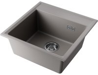 Кухонная мойка OMOIKIRI Daisen 51-GR 4997306 51x51 из искусственного гранита, leningrad grey