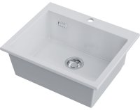 Кухонная мойка OMOIKIRI Omishima 60-WH Glossy 4997466 60x51 керамическая, белый глянцевый