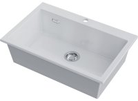 Кухонная мойка OMOIKIRI Omishima 76-WH Glossy 4997483 76x51 керамическая, белый глянцевый