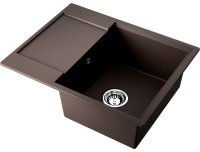 Кухонная мойка OMOIKIRI Daisen 65-ES 4997496 65x51 из искусственного гранита, espresso
