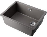 Кухонная мойка OMOIKIRI Kata 56-U/I Side-GR 4997585 56x43 из искусственного гранита, leningrad grey