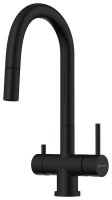 Смеситель для кухни OMOIKIRI Akita-S GB 4994359 с выдвижным шлангом и подключением фильтра, графит