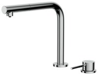 Смеситель для кухни OMOIKIRI Nara 2 Plus-S C 4994367 с выдвижным шлангом и подключением фильтра, хром