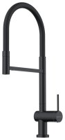 Смеситель для кухни OMOIKIRI Kanto 2 Plus-SB GB-BL 4994401 с гибким изливом и подключением фильтра, графит/черный