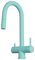 Смеситель для кухни OMOIKIRI Akita-S AZ 4994436 с выдвижным шлангом и подключением фильтра, azur blue
