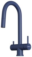 Смеситель для кухни OMOIKIRI Akita-S IB 4994438 с выдвижным шлангом и подключением фильтра, indigo blue