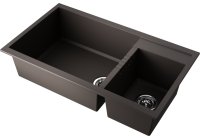 Кухонная мойка OMOIKIRI Tedori 86-2-LB-ES 4997242 86x50 из искусственного гранита, espresso