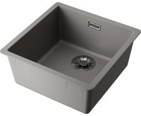 Кухонная мойка OMOIKIRI Yamakawa 45-Integra-GR 4997252 44.8x44.8 из искусственного камня, leningrad grey