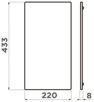 Разделочная доска OMOIKIRI CB-Sintesi-M-WD 4999097, графит