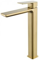 Смеситель для раковины Wonzon&Woghand Diamond WW-88239011-BG высокий, брашированное золото