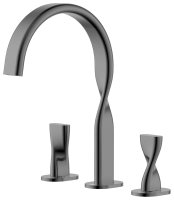 Смеситель для раковины ABBER Tanz AF8C08GM, оружейная сталь