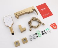 Смеситель для ванны Raglo R02 R02.30.03, золотой сатин